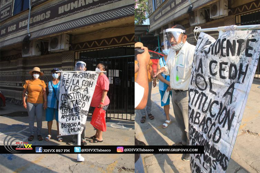 Protestan habitantes del fraccionamiento Lagunas en la CEDH por falta de atención a queja