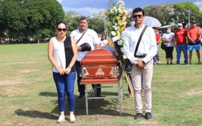 Realizan homenaje luctuoso de cuerpo presente al beisbolista tabasqueño José ”Chamaco” Leyva  en Comalcalco
