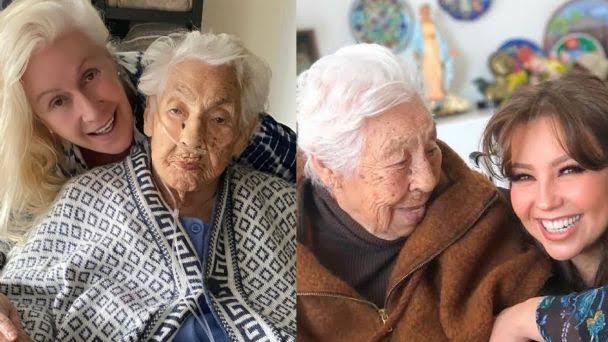 Muere Eva Mange, abuela de Thalía y Laura Zapata, a los 104 años