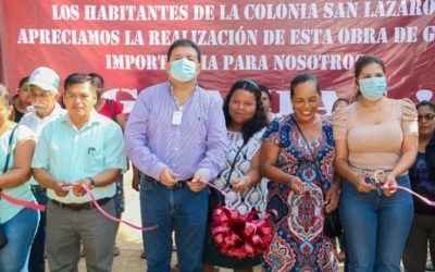Inaugura gobierno de Huimanguillo  obra en la colonia “San Lázaro”