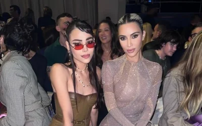 Foto de Danna Paola y Kim Kardashian juntas en el desfile de Fendi 2022 rompe las redes sociales
