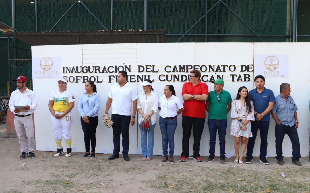 Da inicio en Cunduacán el primer campeonato de Softbol femenil.