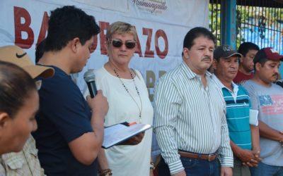 Inician obras de rehabilitación  de pavimento  en el poblado C-41 de Huimanguillo.