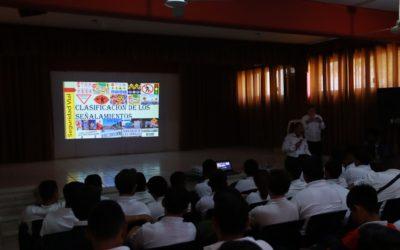 Transito municipal imparte curso de educación vial a estudiantes del CECYTE plantel de Comalcalco.