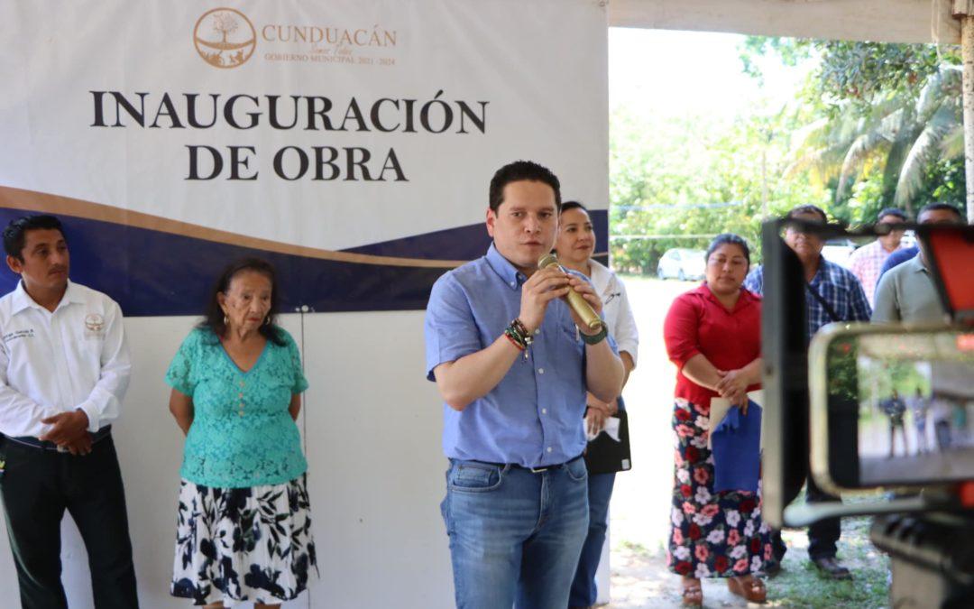 Gobierno de Cunduacán inaugura obra en la ranchería «Mantilla».