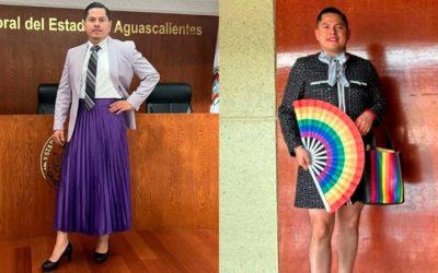 En Aguascalientes, INE entrega primera credencial no binaria al magistrade Jesus Ociel.