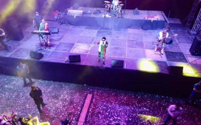 Banda el Mexicano se presentó con éxito en la feria Comalcalco 2023.