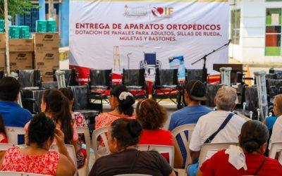 Entrega ayuntamiento y DIF de Huimanguillo implementos Ortopédicos y Pañales para adultos mayores de manera gratuita
