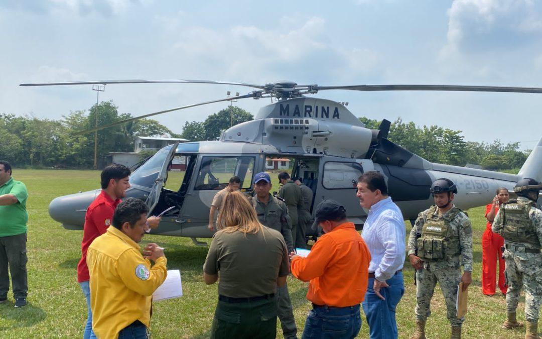 Realiza protección civil sobrevuelo en el cerro, “El Chato”descarta el uso de equipo aéreo para realizar descargas de agua debido a que los focos activos.