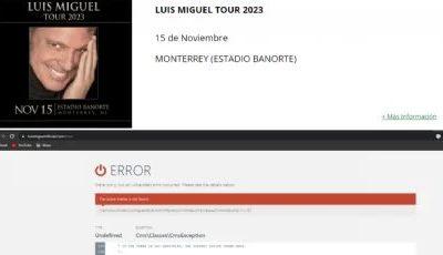 Fanáticos de Luis Miguel reportan fallas en la página para la compra de boletos., 36 mil personas se encuentran en fila virtual.
